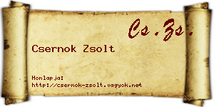 Csernok Zsolt névjegykártya